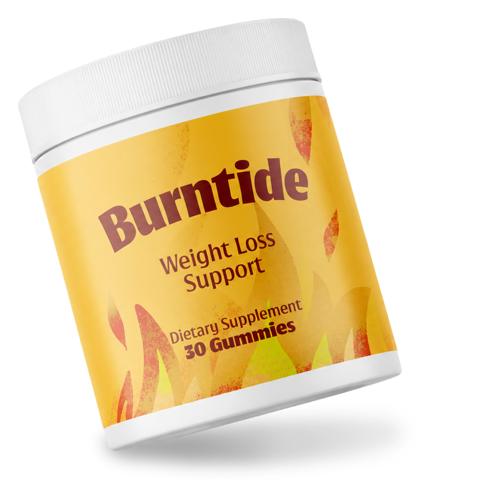 Single bottle of Burntide dietary supplement gummies, weight loss support