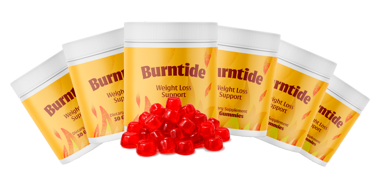 6 bottles of Burntide gummies
